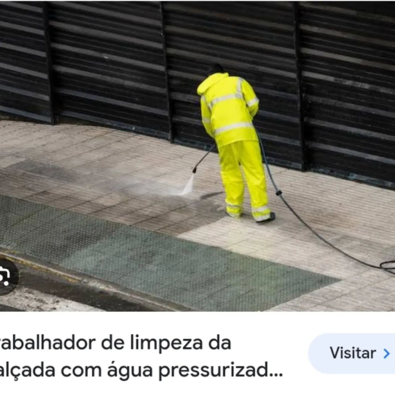 Limpeza de calçada e de muro ?