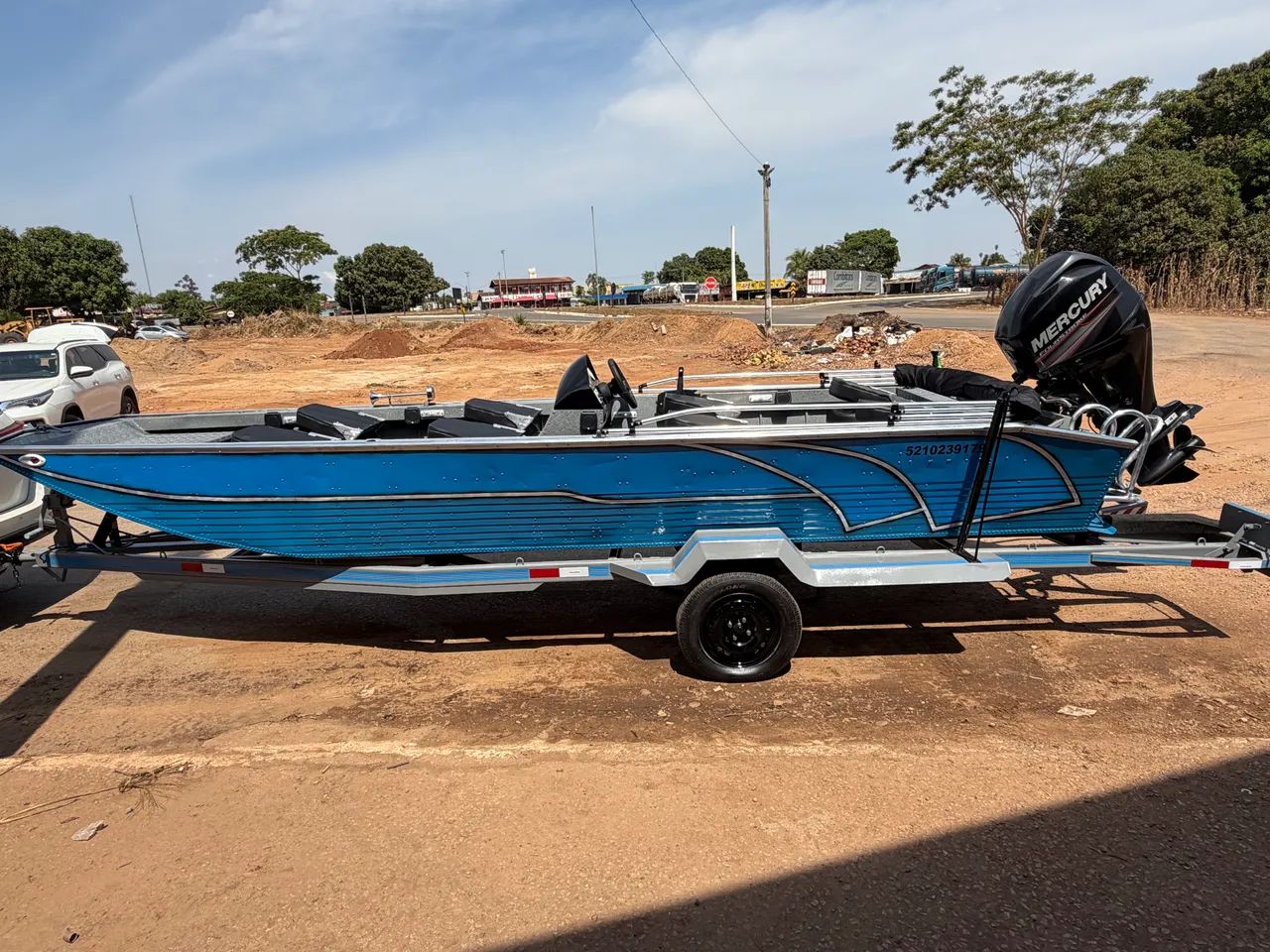 Canoa Barco Lancha alumínio 6 metros Tuiuiu Nautica - Foto 11