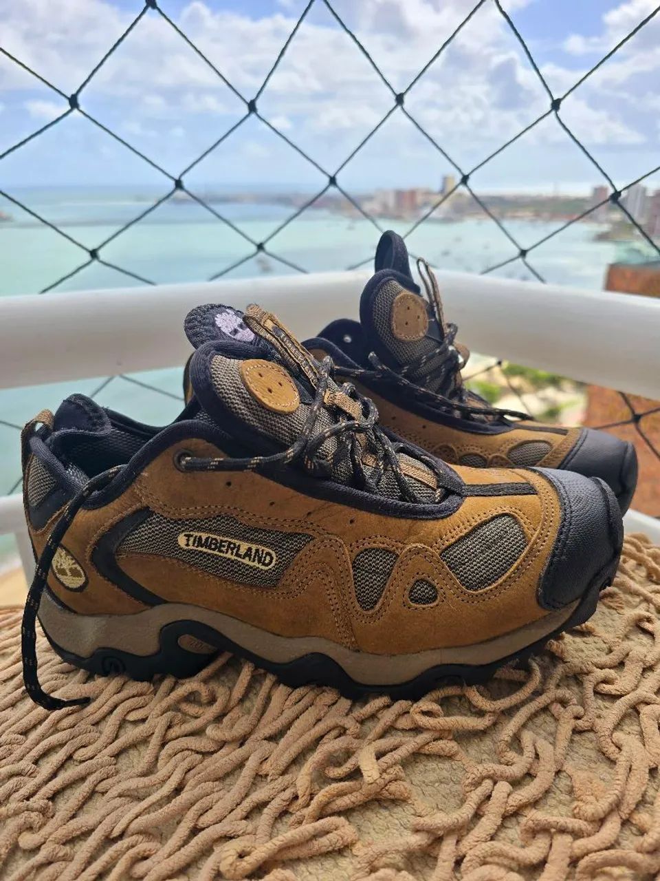 Couro Timberland TÃªnis Timberland Ek Park Bege Tenis Couro