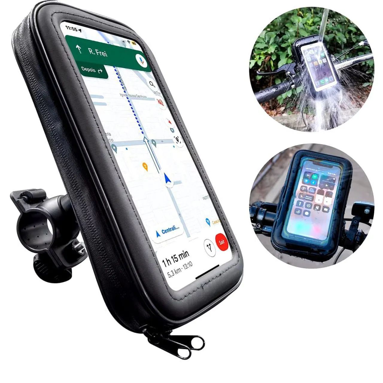 suporte de celular para moto modelo case prova dágua