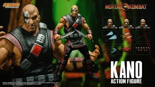 Boneco de ação Kano Storm Collectibles Mortal Kombat 