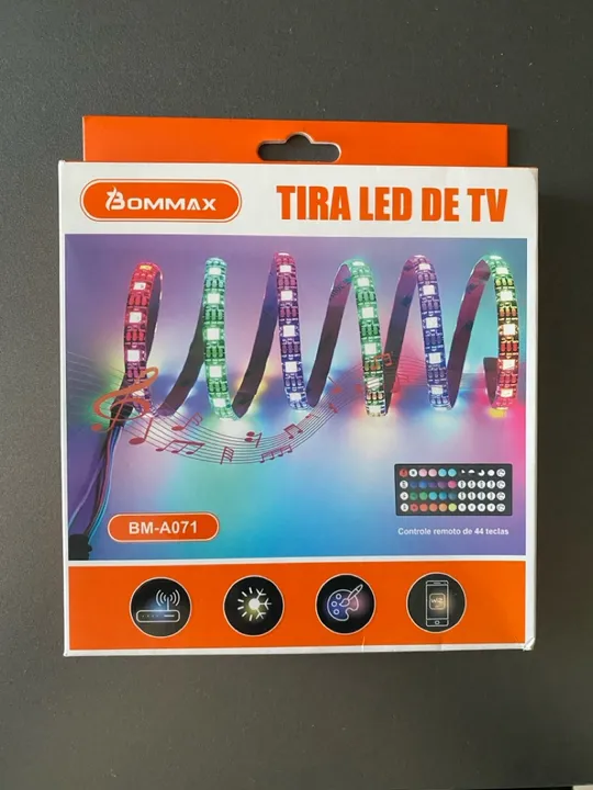 Fita LED para TV com controle remoto 44 teclas