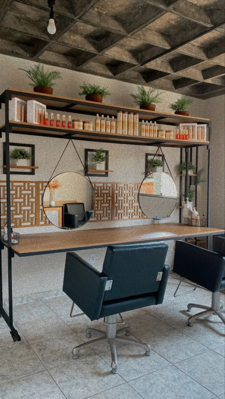 Bancada salão de beleza estilo industrial dupla - Foto 2