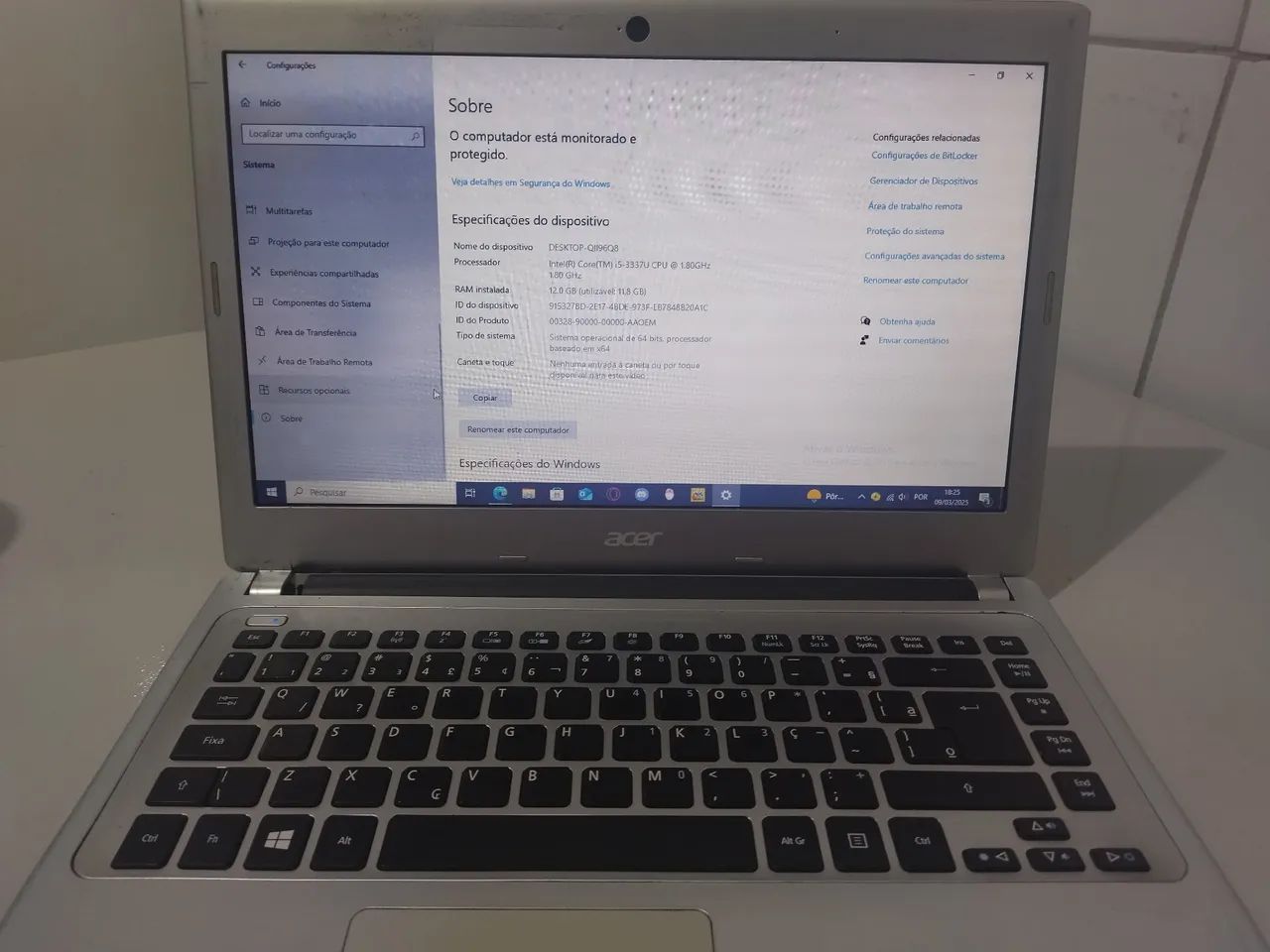Notebook Acer 12Gb/ SSD 256/ Intel core i5 - Foto 4