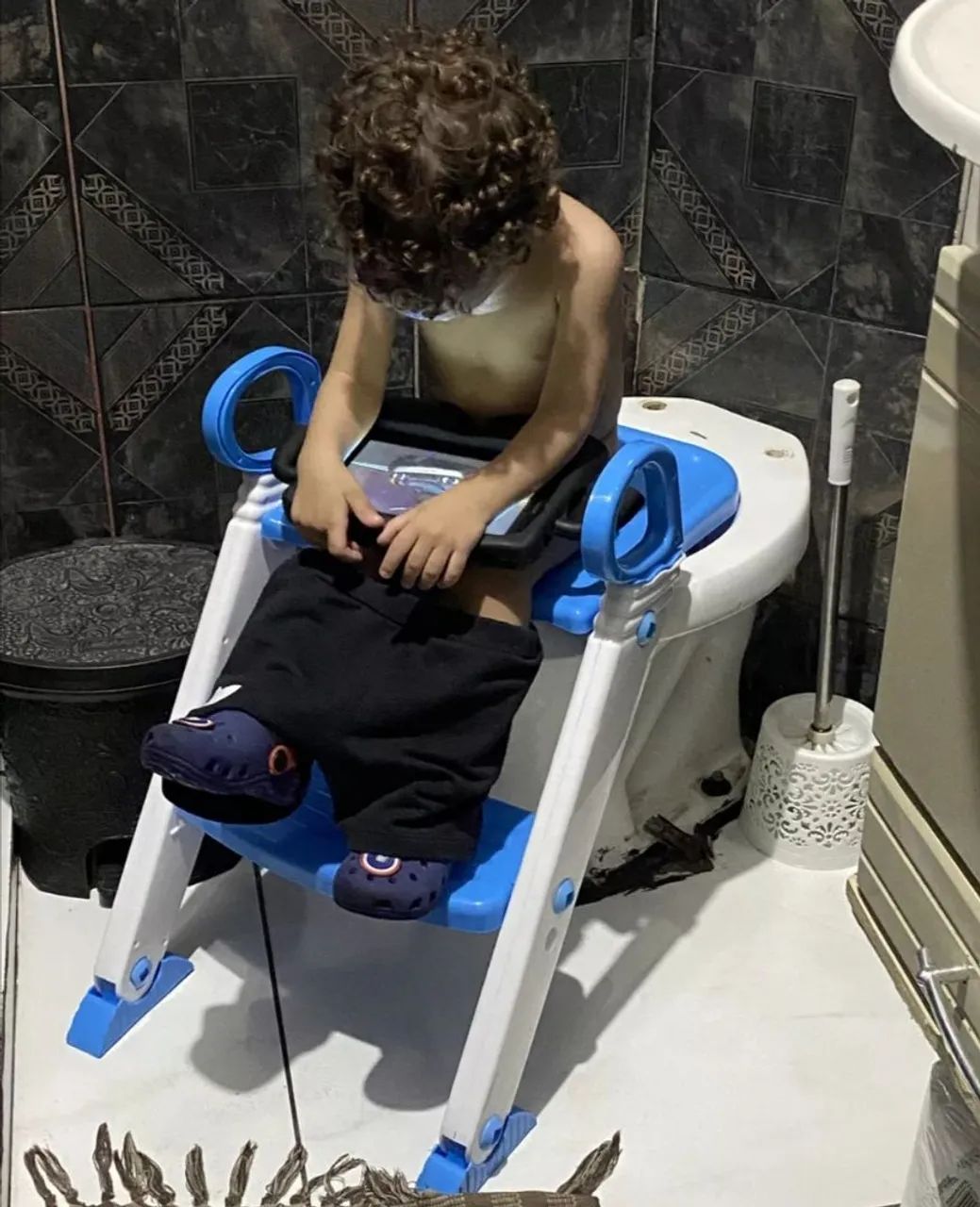 Troninho Infantil Com Escada Assento Redutor Vaso sanitário - Foto 3