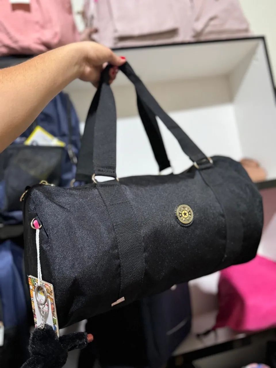 Bolsa Kipling Preta e Azul - Foto 2