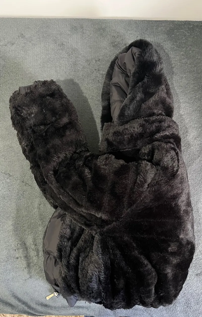 Casaco Jaqueta Puffer Feminina Dupla Face Veste Dois Lado Pele Sintética