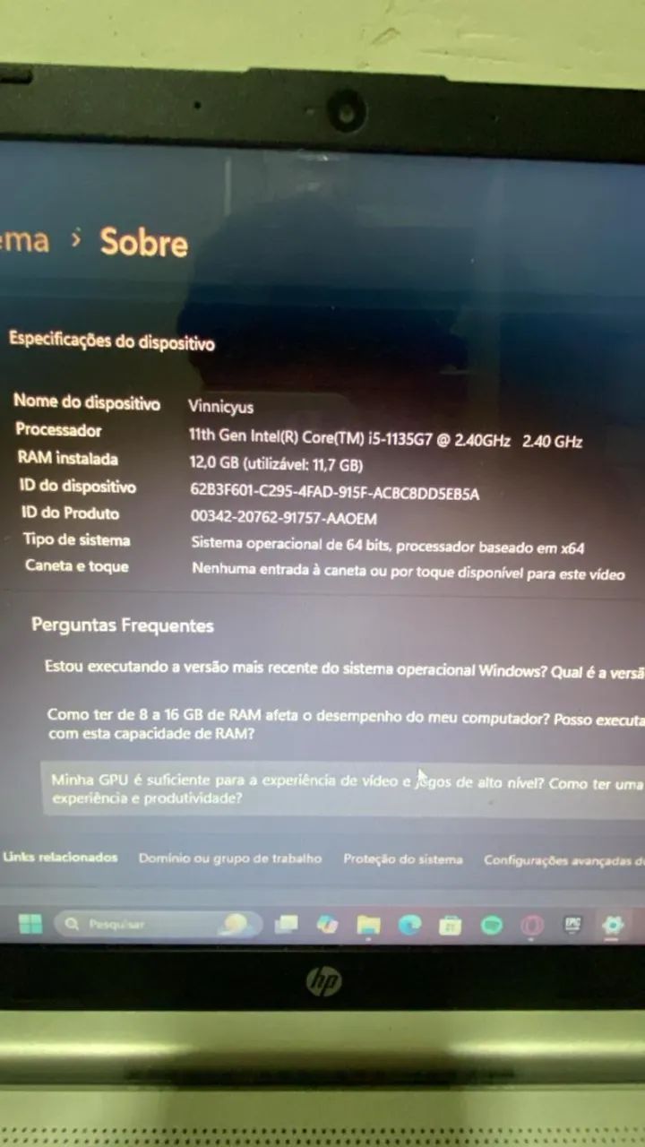 Notebook HP Iris Xe Graphics i5-11th Intel64308008651906122