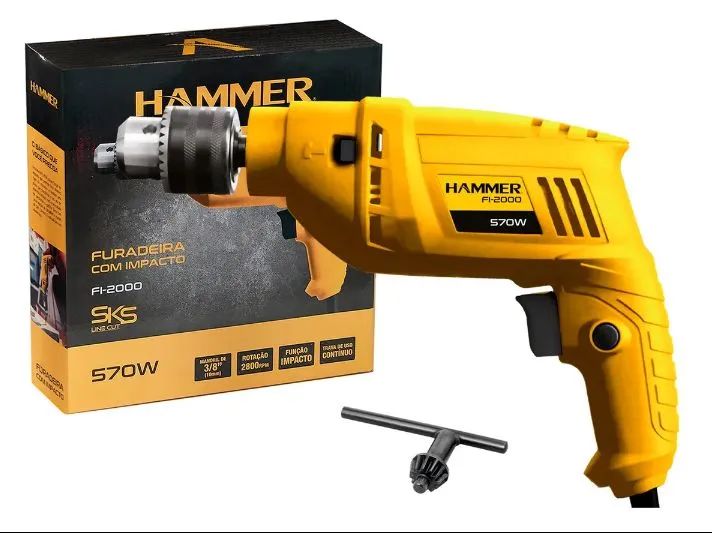Furadeira de impacto 570 w hammer