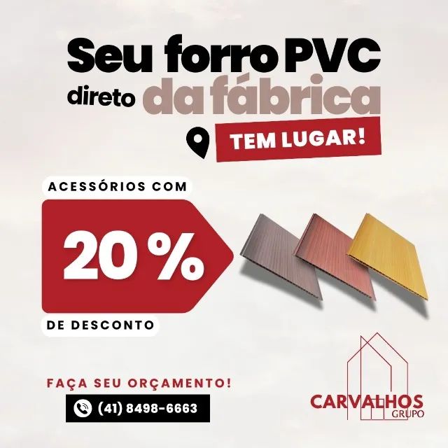 FORRO PVC DE QUALIDADE COM DESCONTO EM ACABAMENTOS