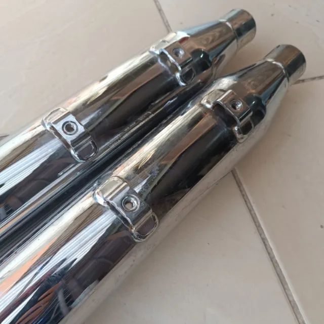 Par Ponteiras Escape Original Harley Sportstr Xl1200/883 Zero (Usado) - Foto 4