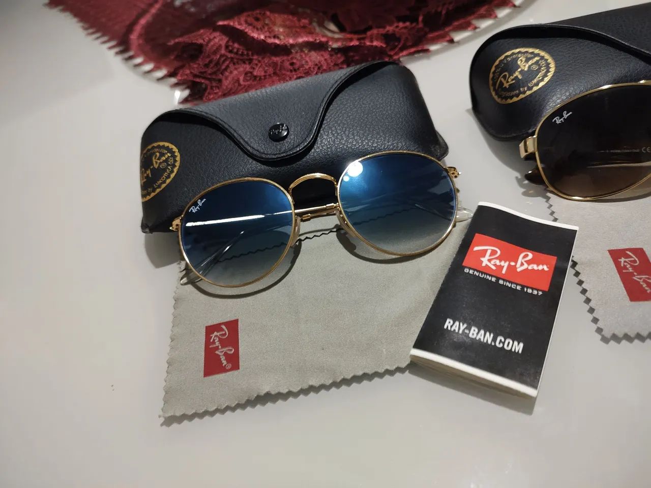 Ray-Ban Óculos de Sol Redondo Azul Degradê ( Novo de Loja ) - Foto 2