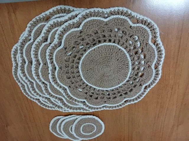 mesa posta de crochê - Foto 6