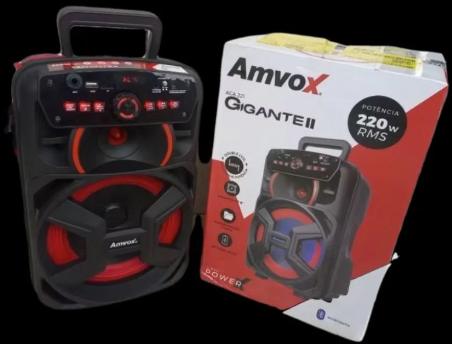 Caixa de Som Bluetooth Amvox com LED - Potente e com ótima qualidade de som - Foto 5