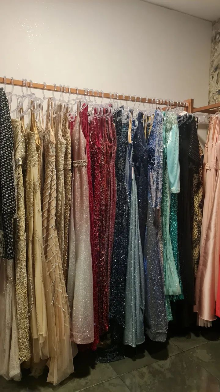 Vestidos de festa - Lote exclusivo vestido para locação bordado 