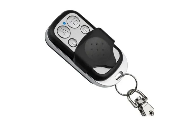 Controle Portão em Aço Escovado, 4 canais distintos, mais bateria Transmissor em aço escov