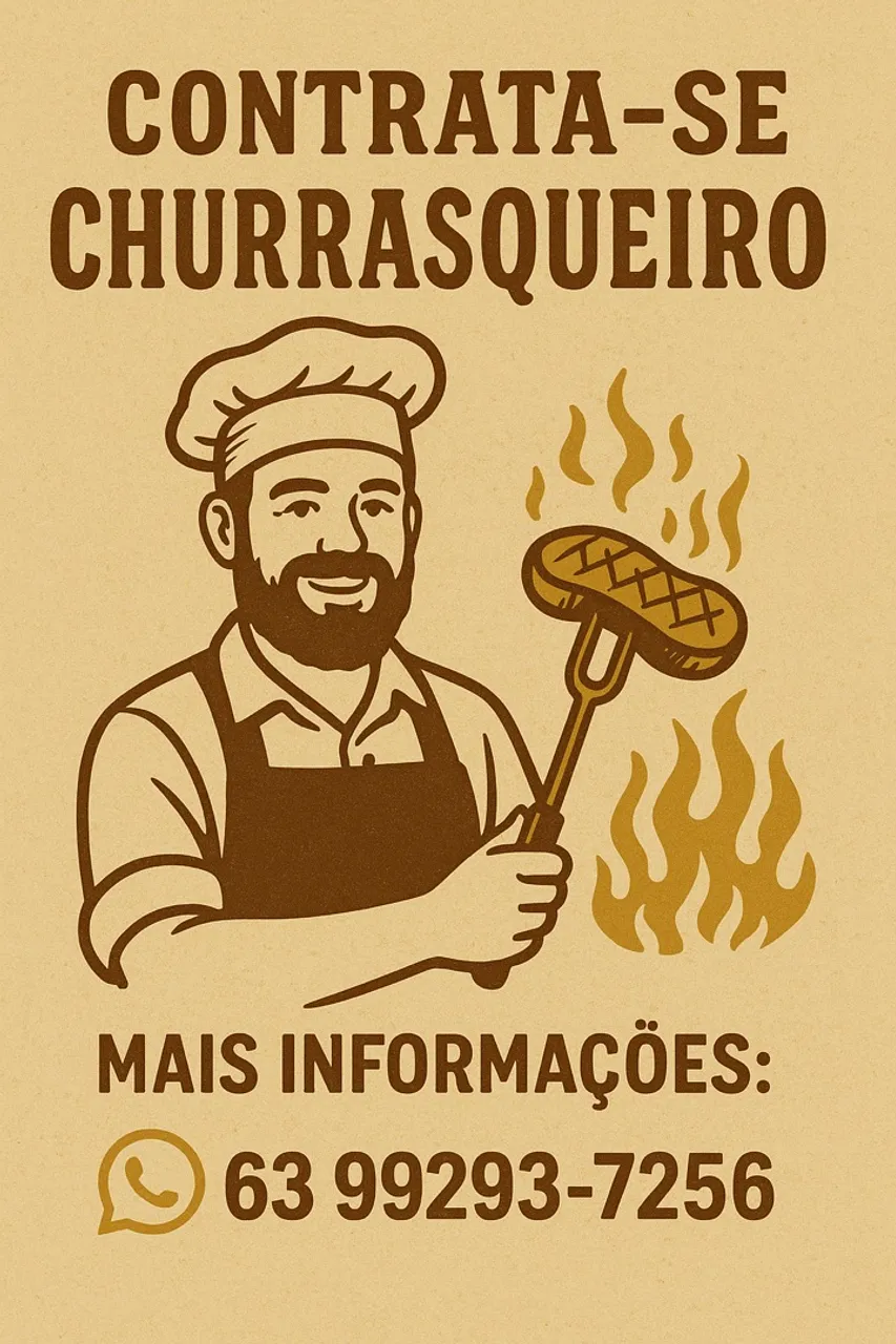 Vaga para ajudante de churrasqueiro 