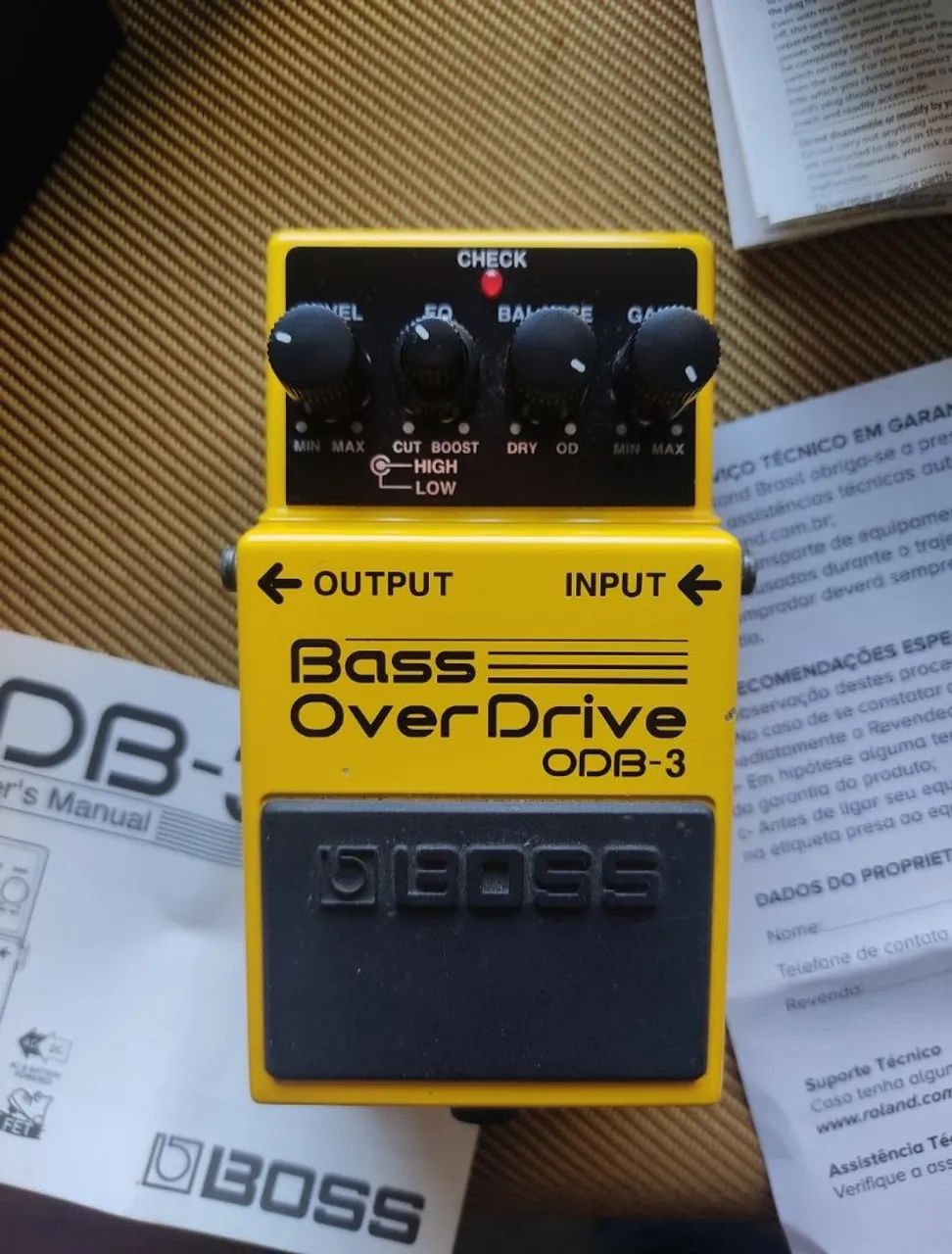 BOSS ODB-3 Bass Overdrive - Impecável, Com Caixa e Manuais