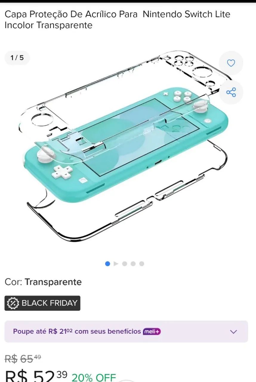 Kit 4 Acessórios para Nintendo Switch Lite (NOVO) - Foto 3