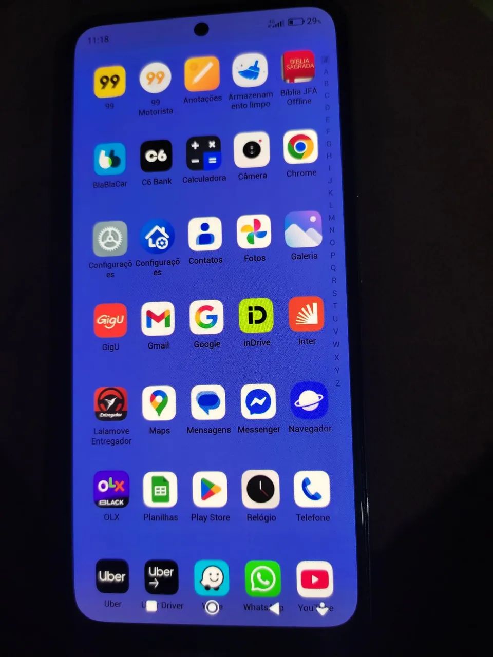 Tela frontal Redmi Note 10S 