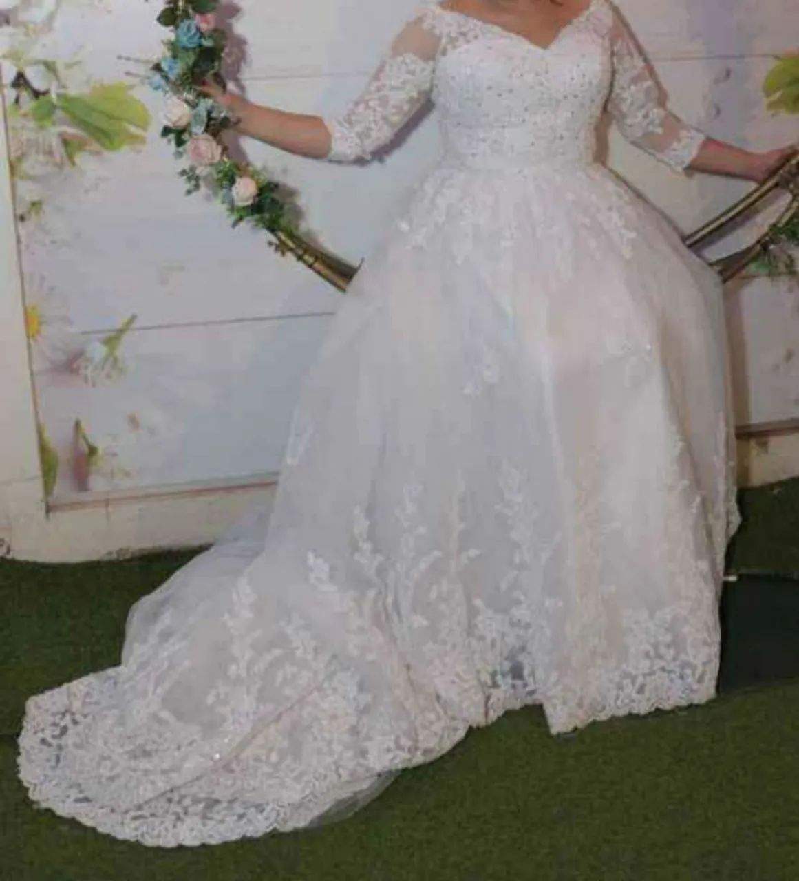 Vestido de noiva branco renda - Foto 3