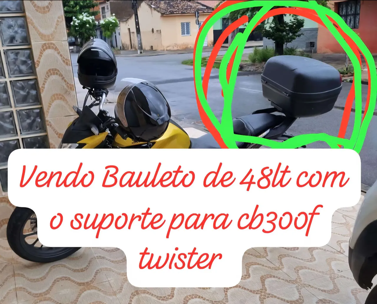 Baú 48l com suporte para CB300F Twister