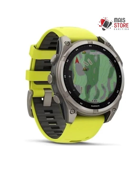 Relógio Garmin Fenix 8 47mm Solar Sapphire - Yellow 01002906-20 - Novos Lacrado - Foto 3