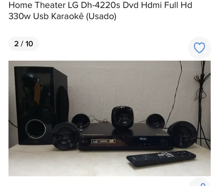 Home Theater LG DH-4220S DVD HDMI USB Karaoke
