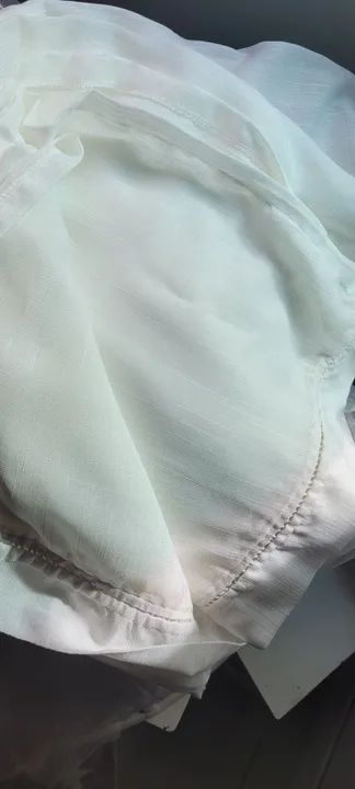 Saia de berço Americano em Linho OffWhite - Foto 3