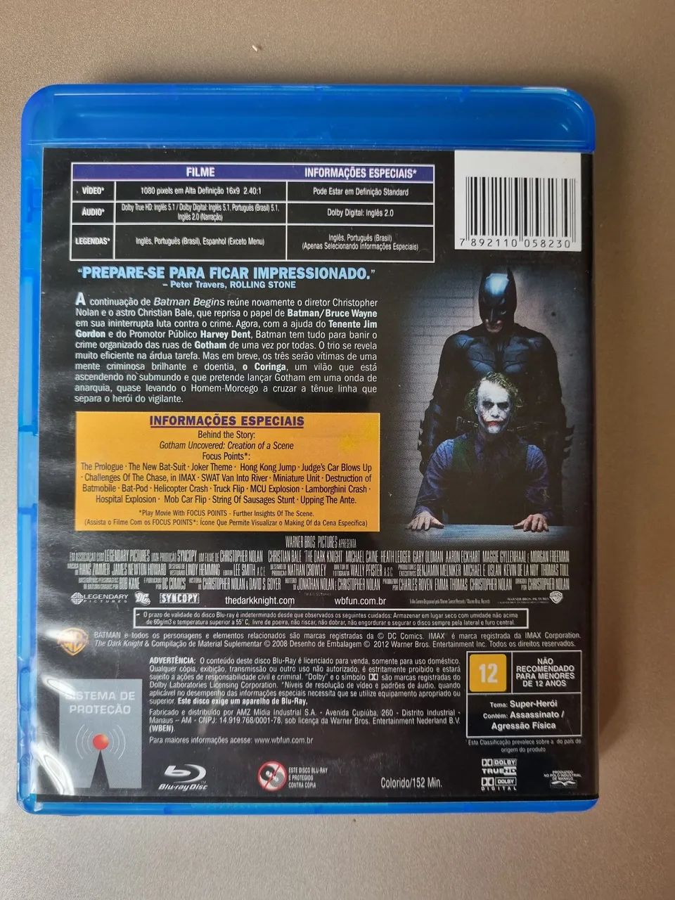 Batman - O Cavaleiro das Trevas Blu-ray dublado  - Foto 2