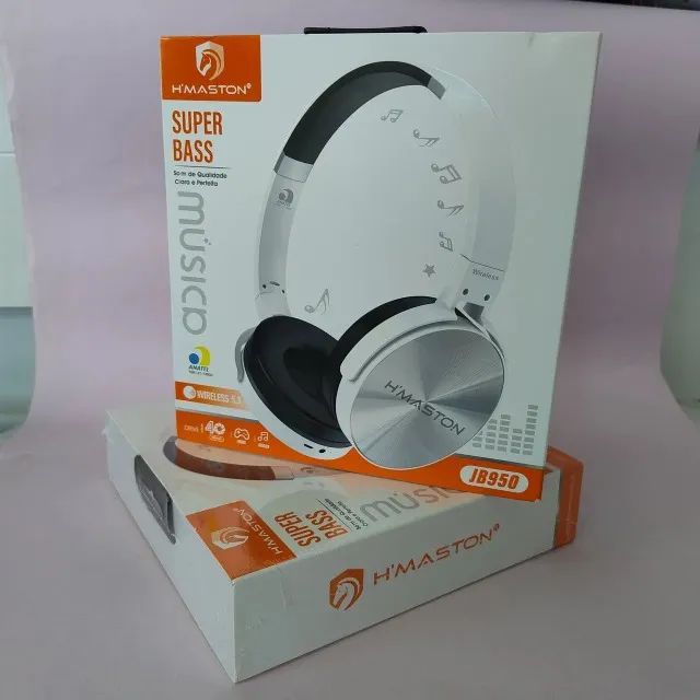 Fone Sem Fio Hmaston Bluetooth Headset Fm Rádio Mp3 Jb950 