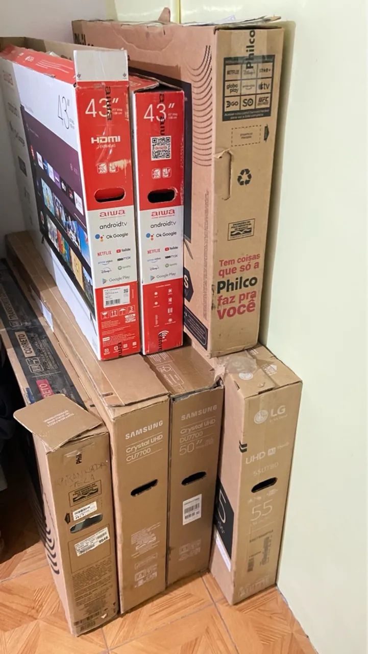 Smart TV 32 a 60  p/ Peças - Philips LG Aiwa Philco TELA QUEBRADA