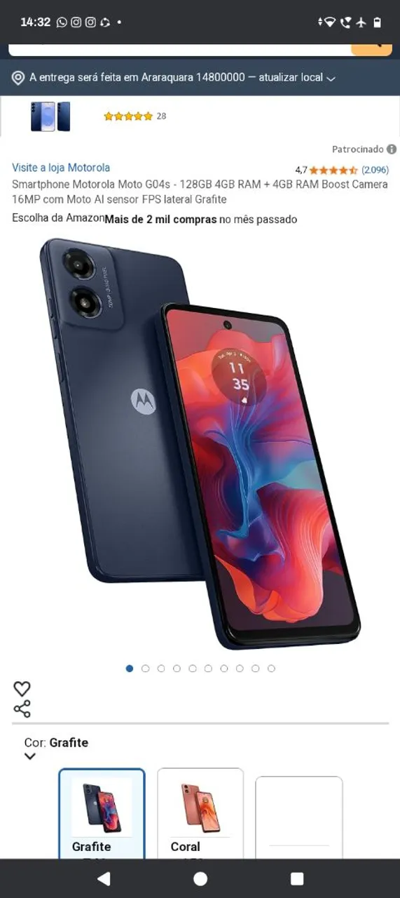 Celular novo