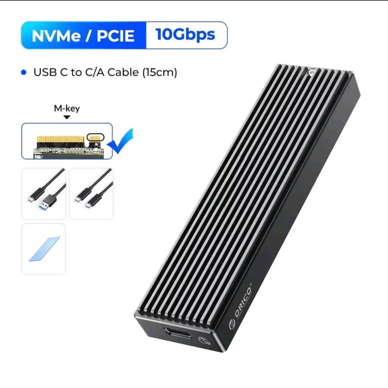 Case externo SSD M2 Orico, USB-C, nvme, 10gbps - Foto 4