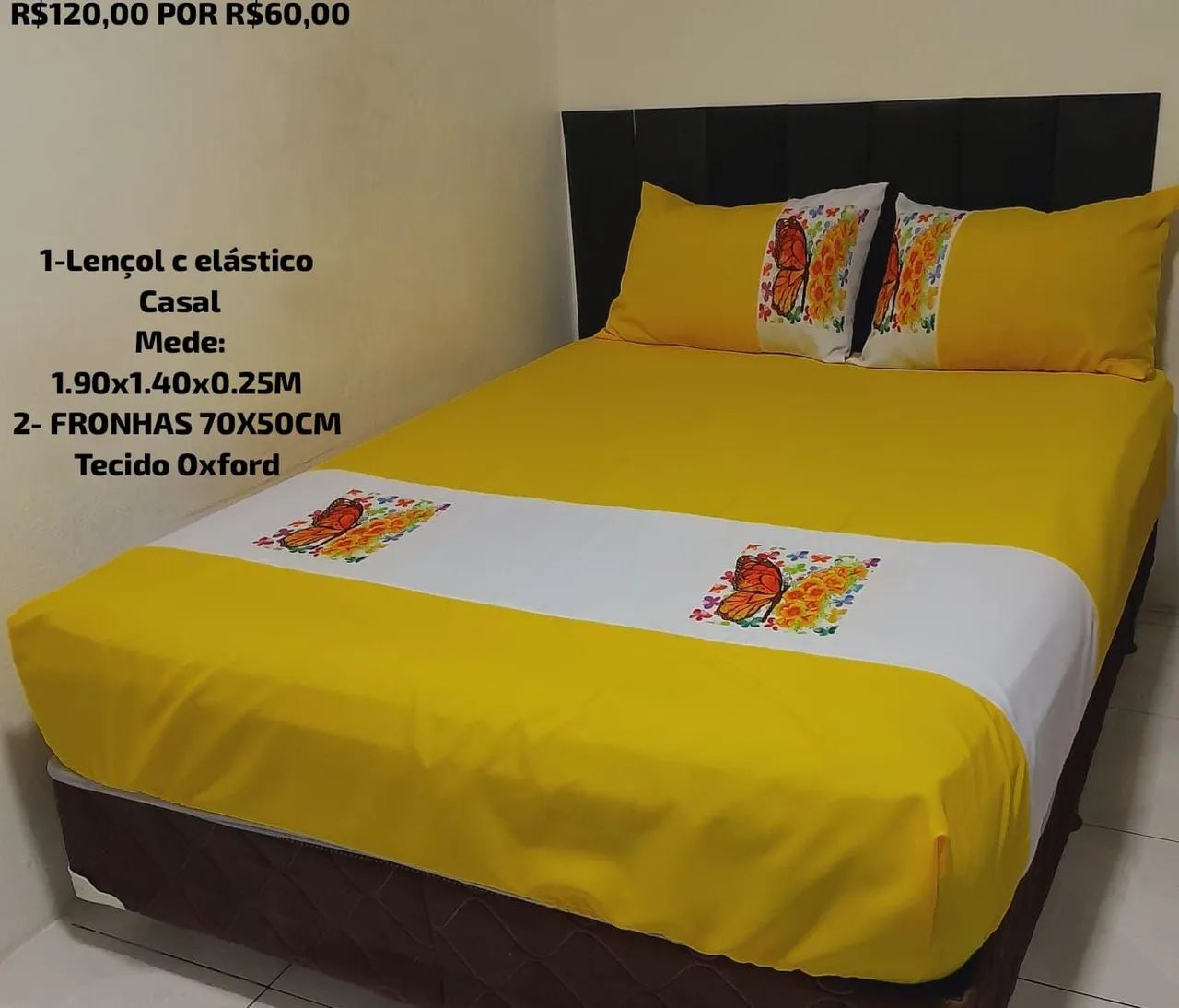 Jogos de cama casal com elástico  - Foto 2
