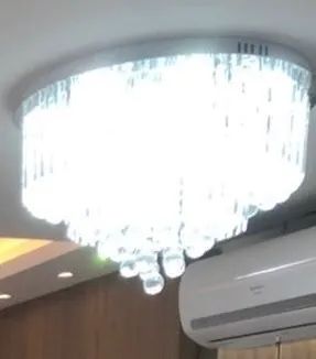 Lustre Moderno Redondo com Pingentes em Cristal + Controle Remoto - Foto 2