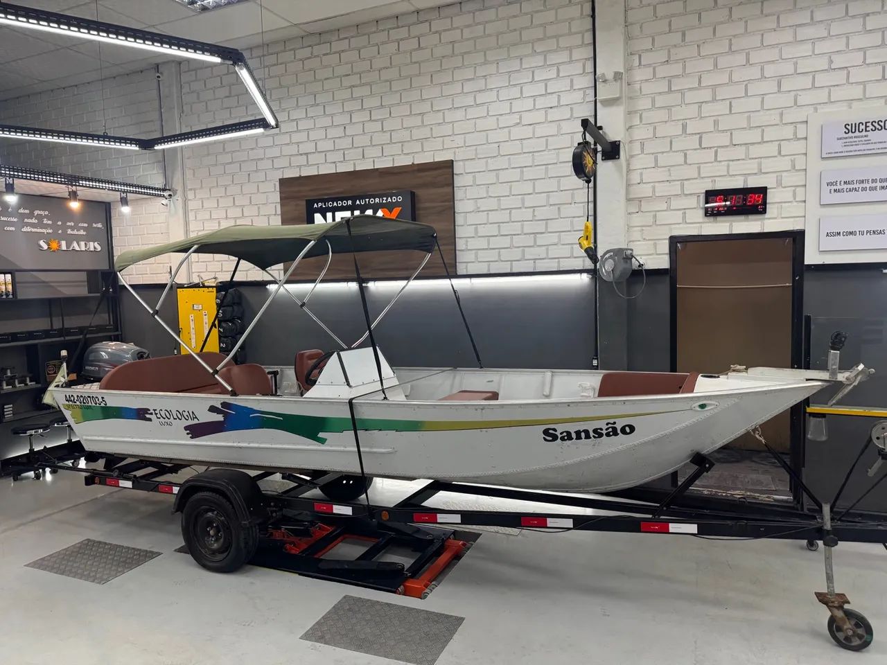 Barco ecologia com carretinha nova  - Foto 6