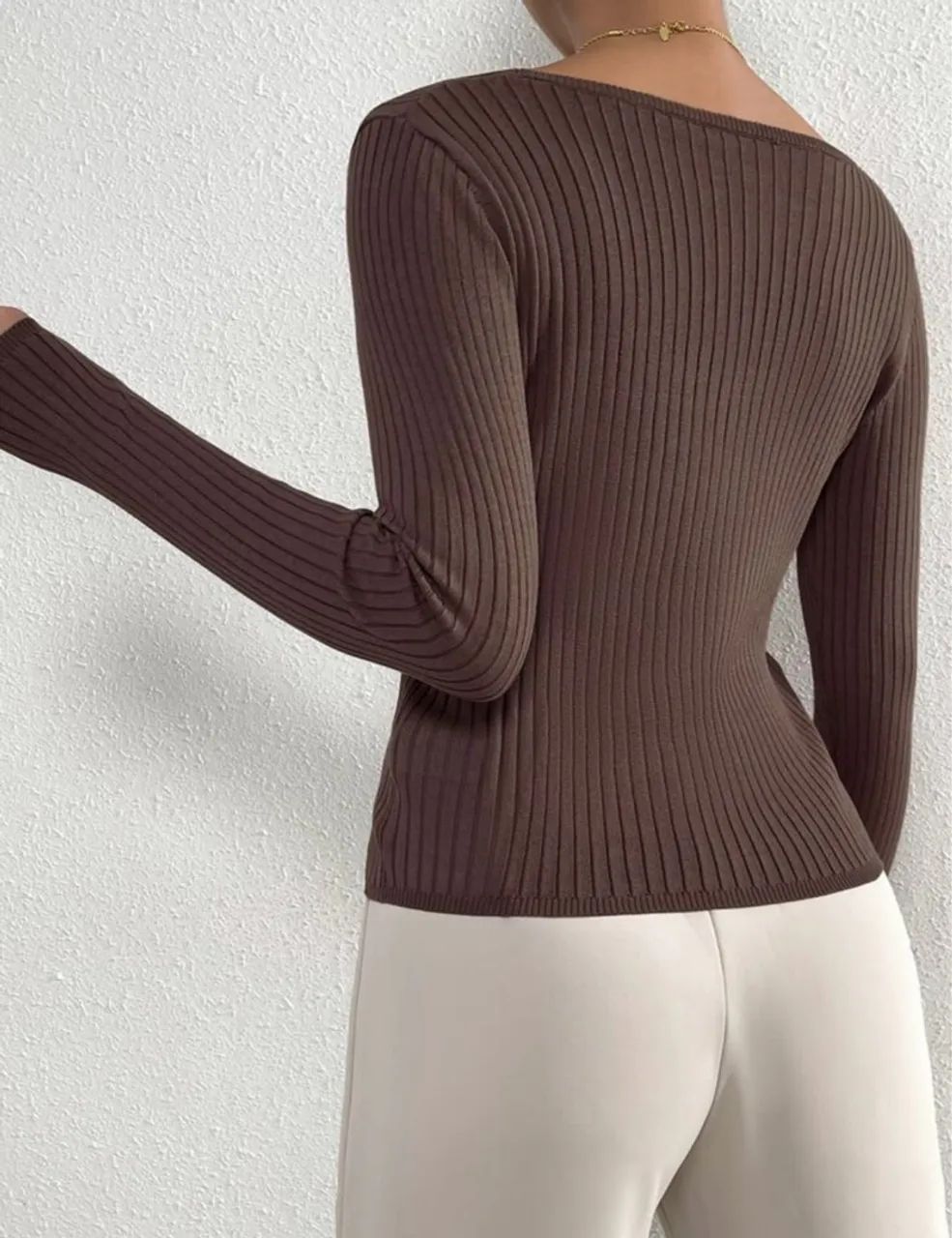 Blusa malha canelada shein - Foto 3