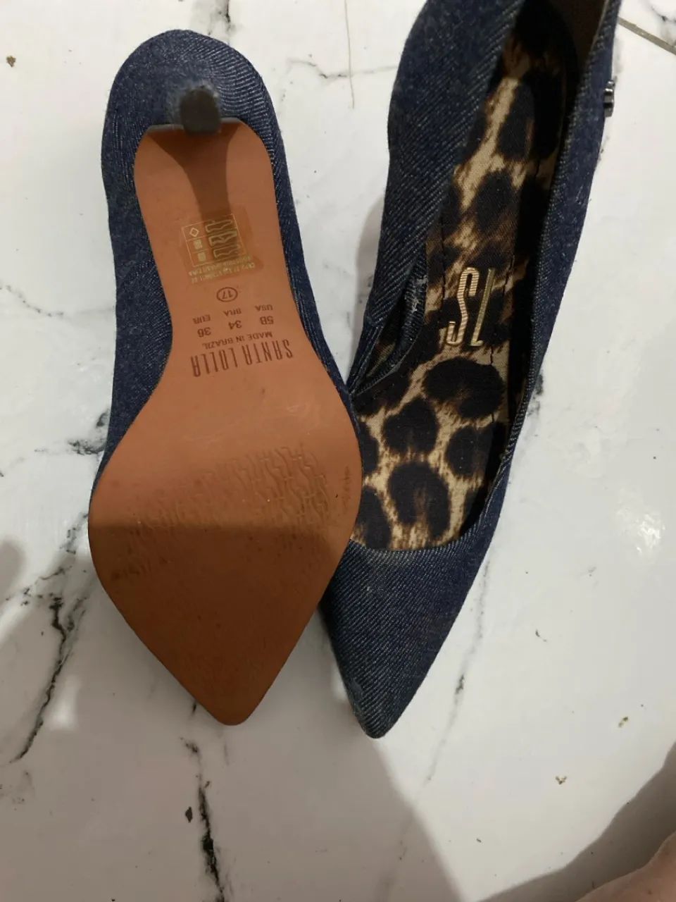 Scarpin Jeans com Detalhes - Foto 3
