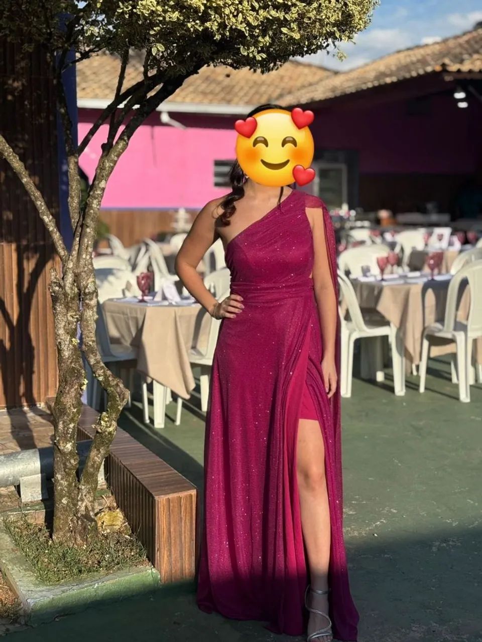 3 peças Vestidos de madrinha cor Fúcsia e terno marsala infantil  - Foto 4