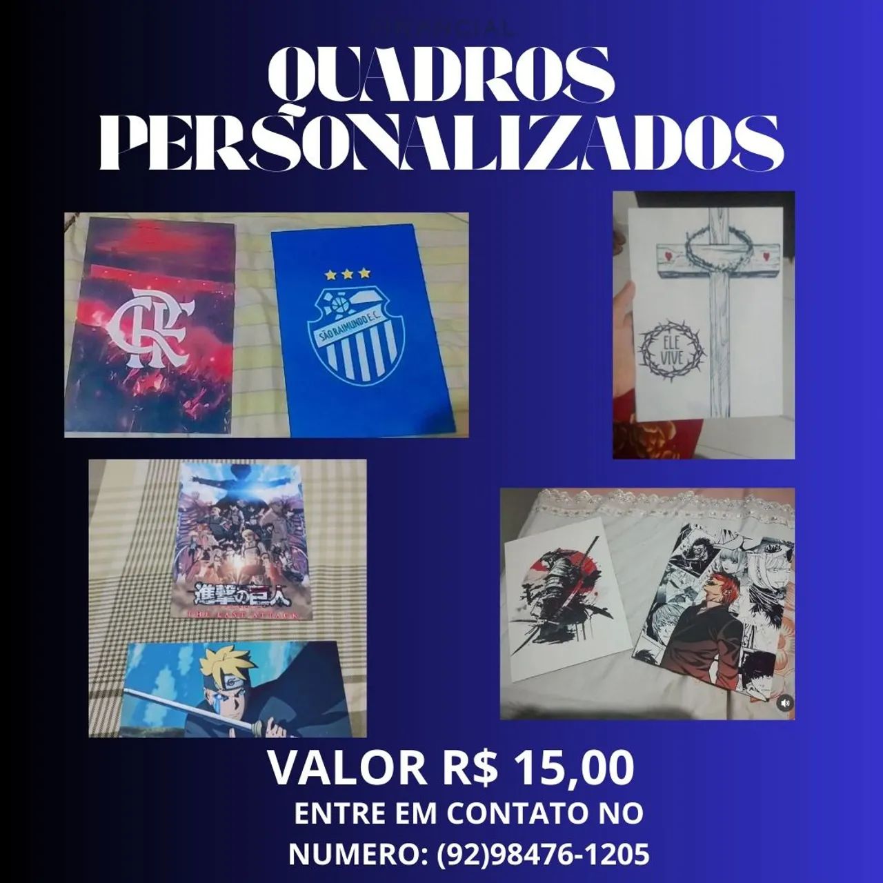 Quadros Personalizados por apenas 15 reais 