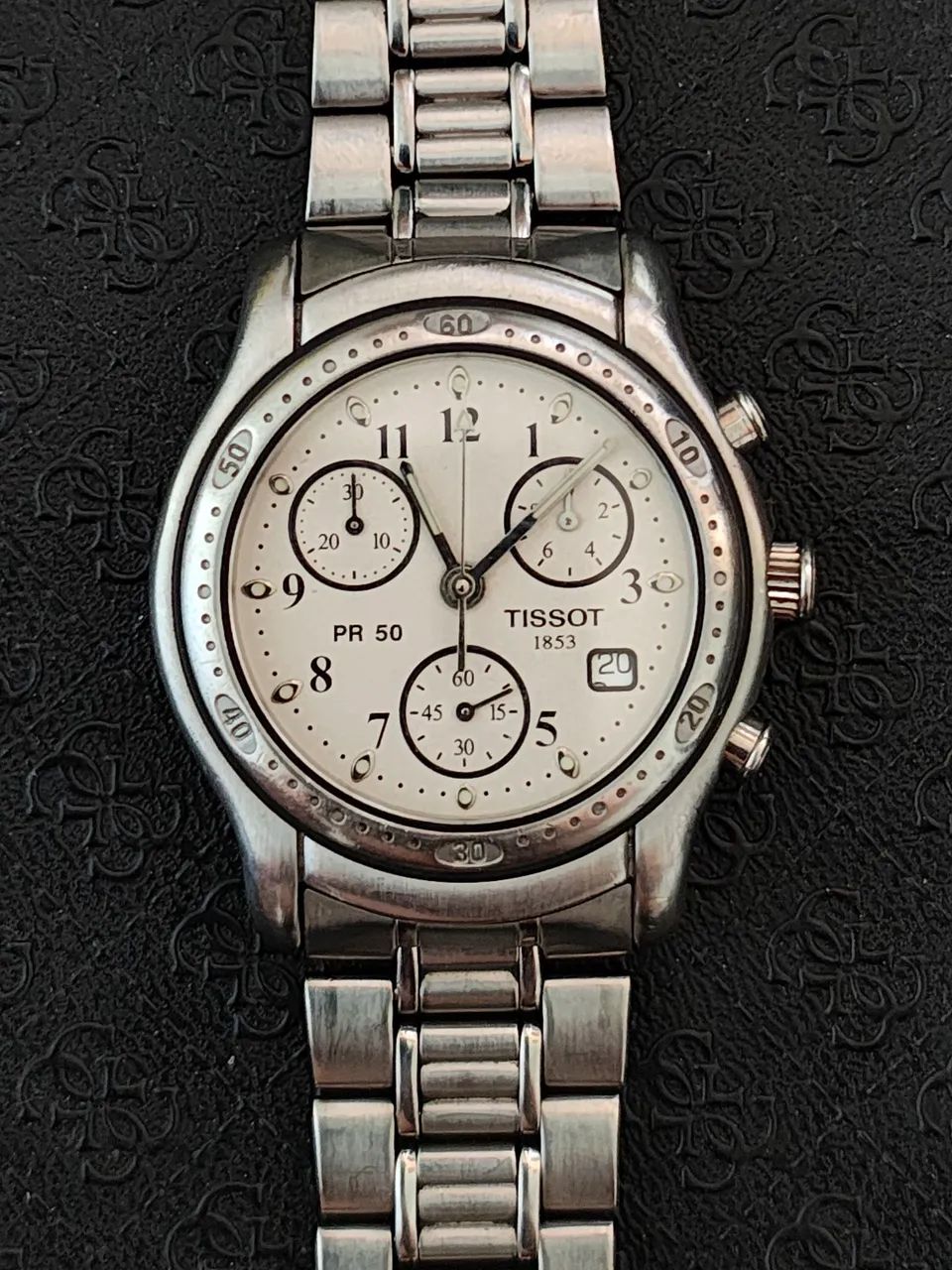 Relógio TISSOT PR 50 Cronógrafo J178/278 Quartz suíço Vidro de