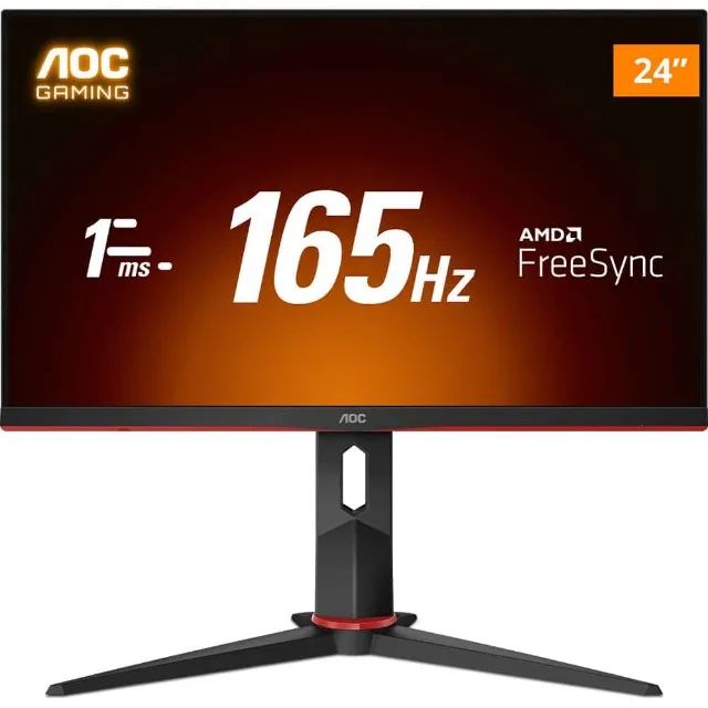 Monitor Gamer AOC G2 24 Led 165Hz 1ms DP Hdmi HDR Vesa 24G2S/BK Lacrado NF Garantia