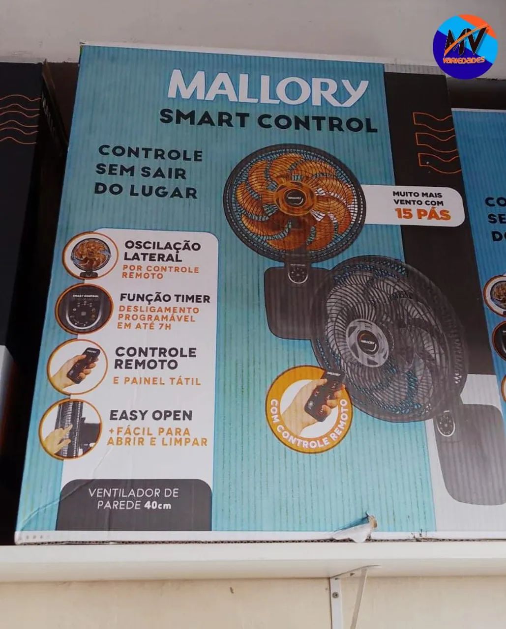 VENTILADOR DE PAREDE MALLORY SMART COM CONTROLE  - Foto 3