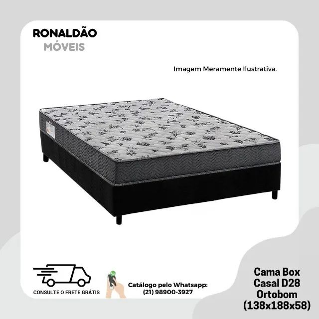 Cama Box Casal D28 - Entrega Rápida! 