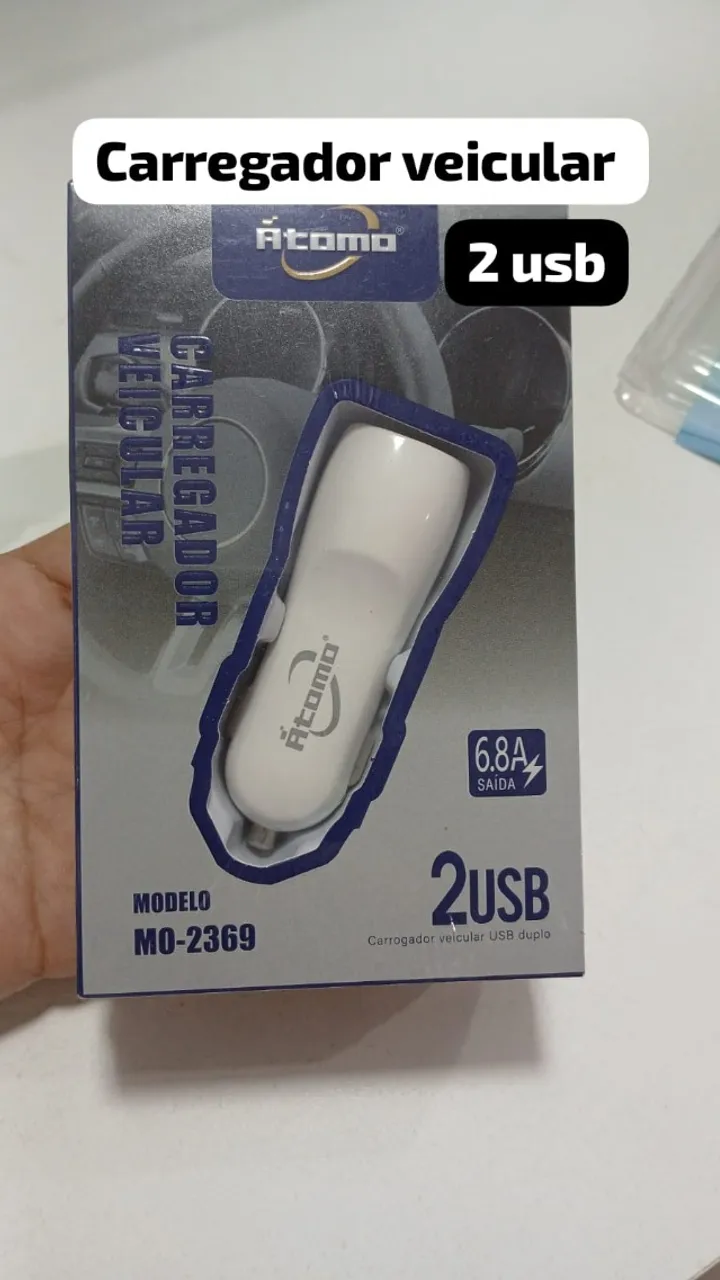 Carregador Veicular 2 USB MO-2369