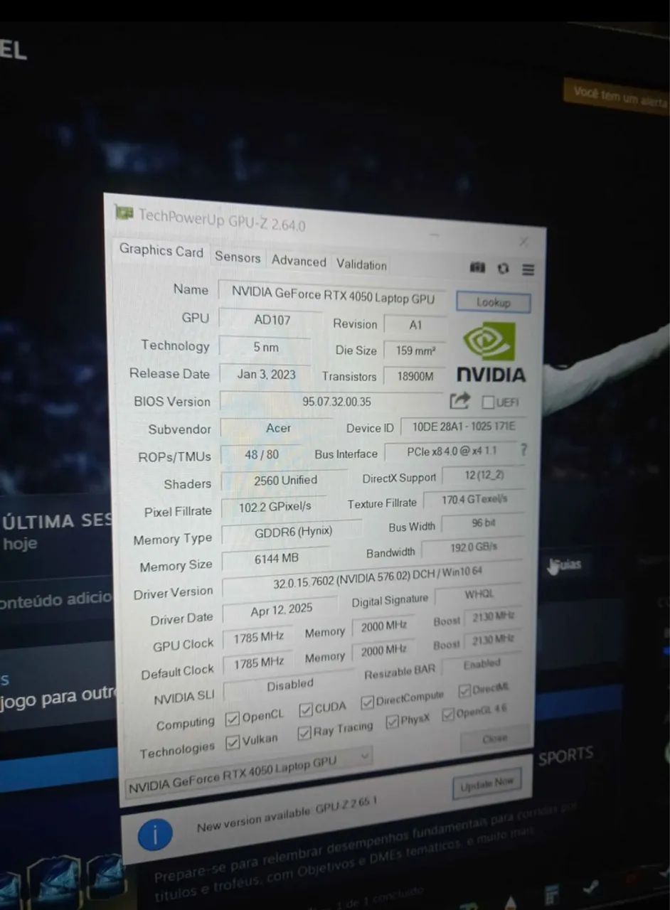 Notebook Gamer Intel Core i7 NVIDIA GeForce RTX 4050 - Foto 2
