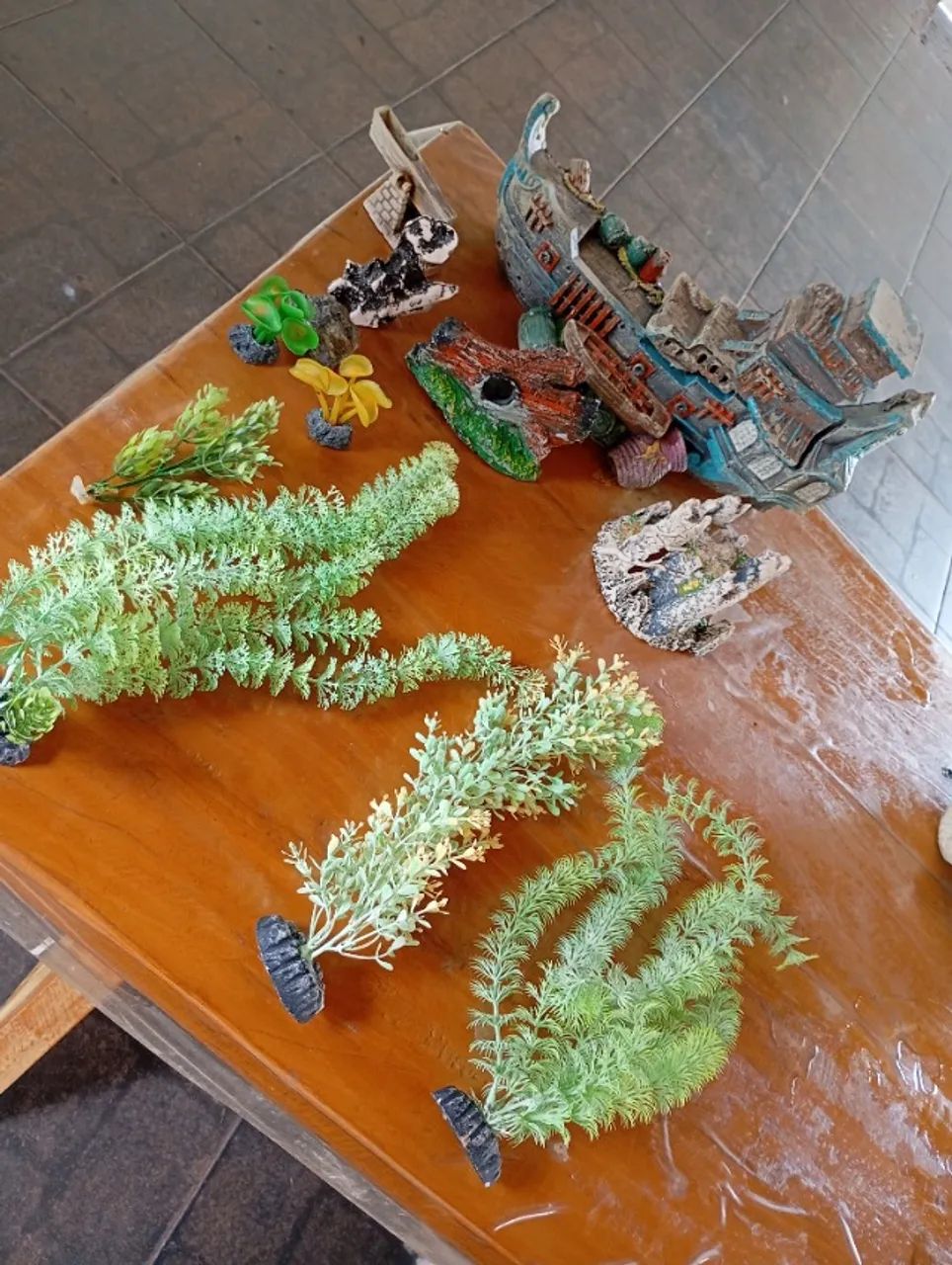 Decoração para aquário 