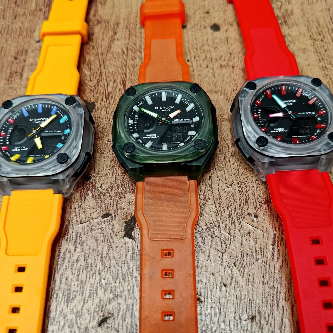 Relógio G-Shock transparente com pulseira azul - Foto 4