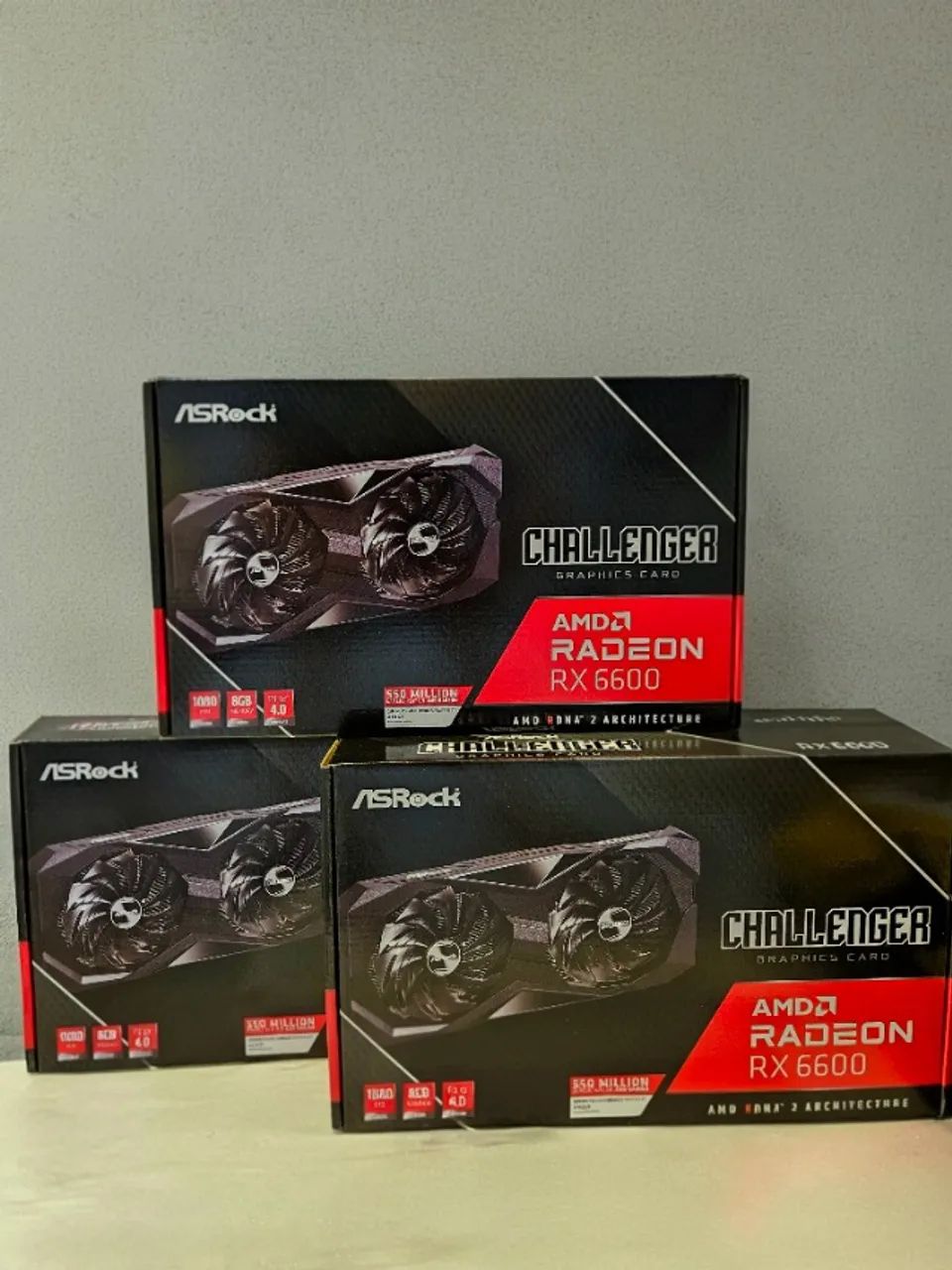 ASRock Radeon RX 6600 8GB 中古 Placa de Video AsRock Radeon RX 6600 Challenger D 8GB GDDR6